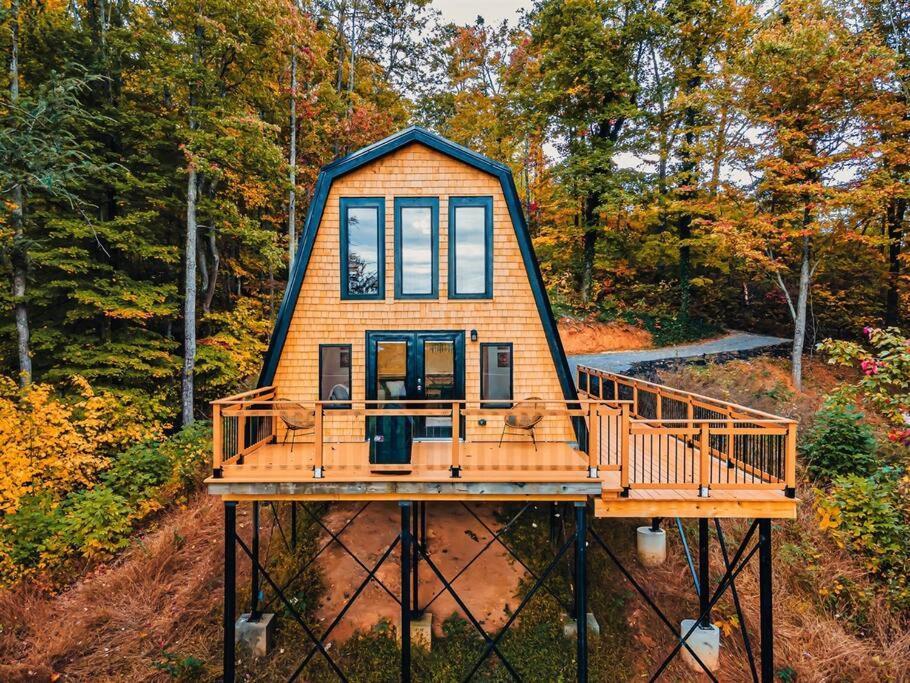 Secluded Mtn View New! 10 Mins To Gatlinburg Or Park Villa ภายนอก รูปภาพ